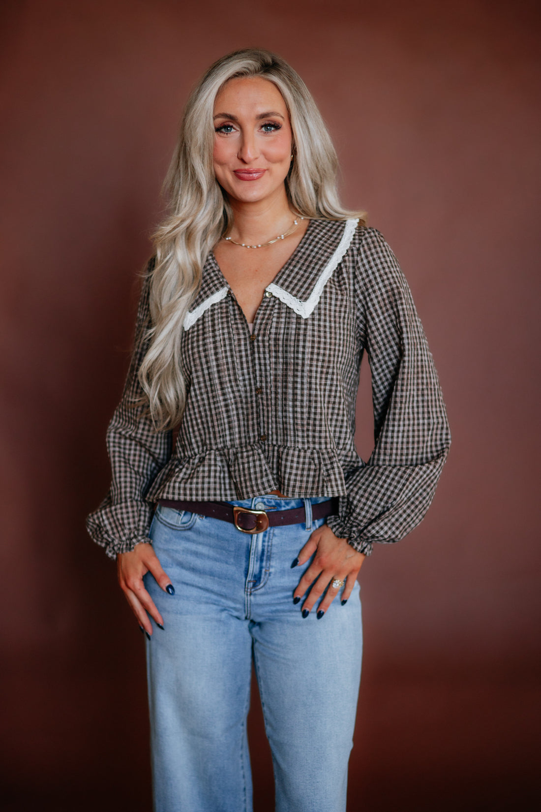 Laurelyn Gingham Top