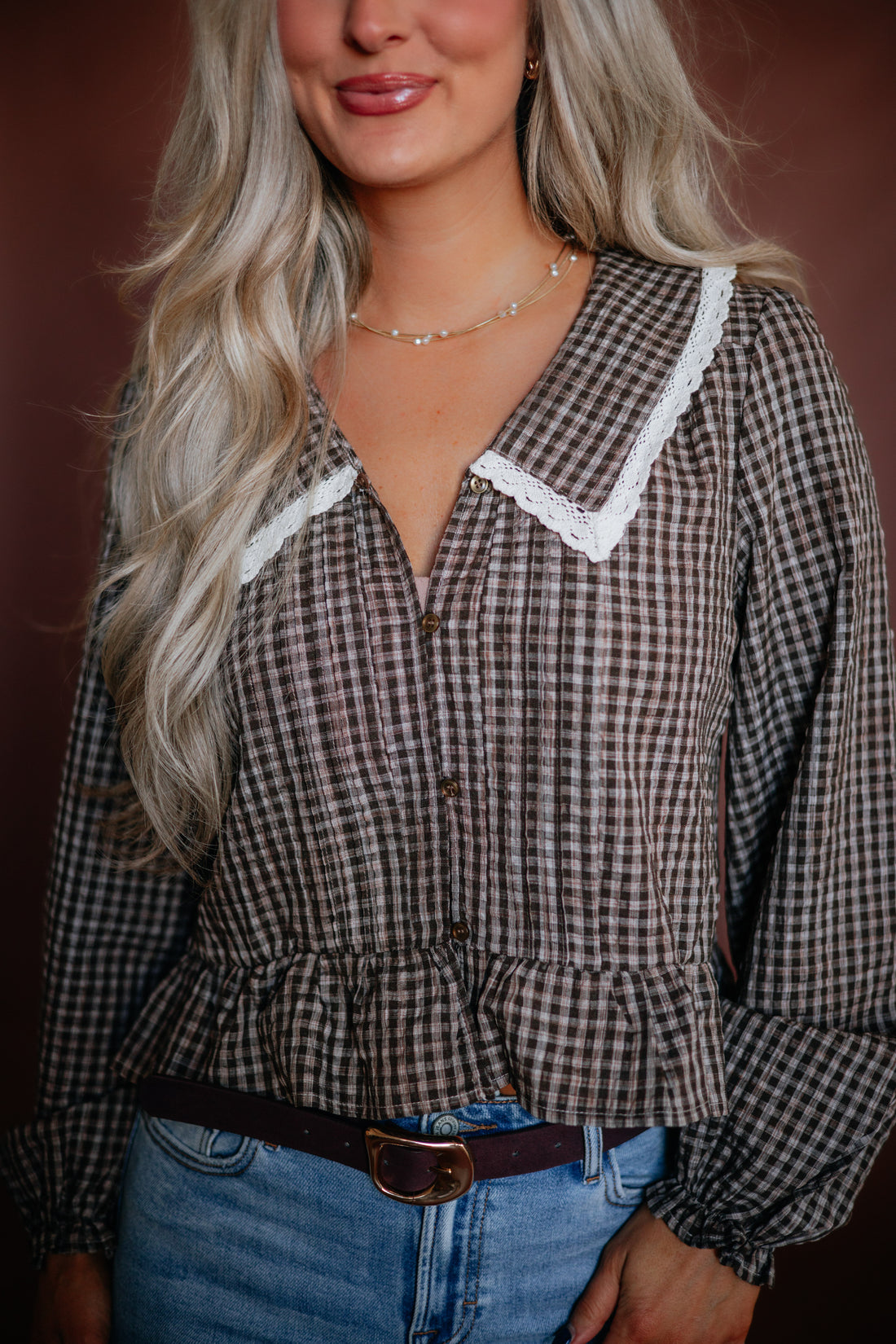 Laurelyn Gingham Top