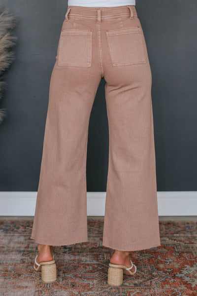 Linsley Wide Leg Pants - Dusty Pink