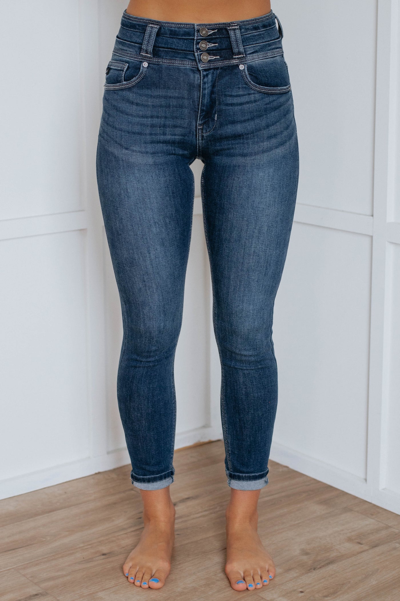 Tucker High Rise Kan Can Jeans - Dark Wash